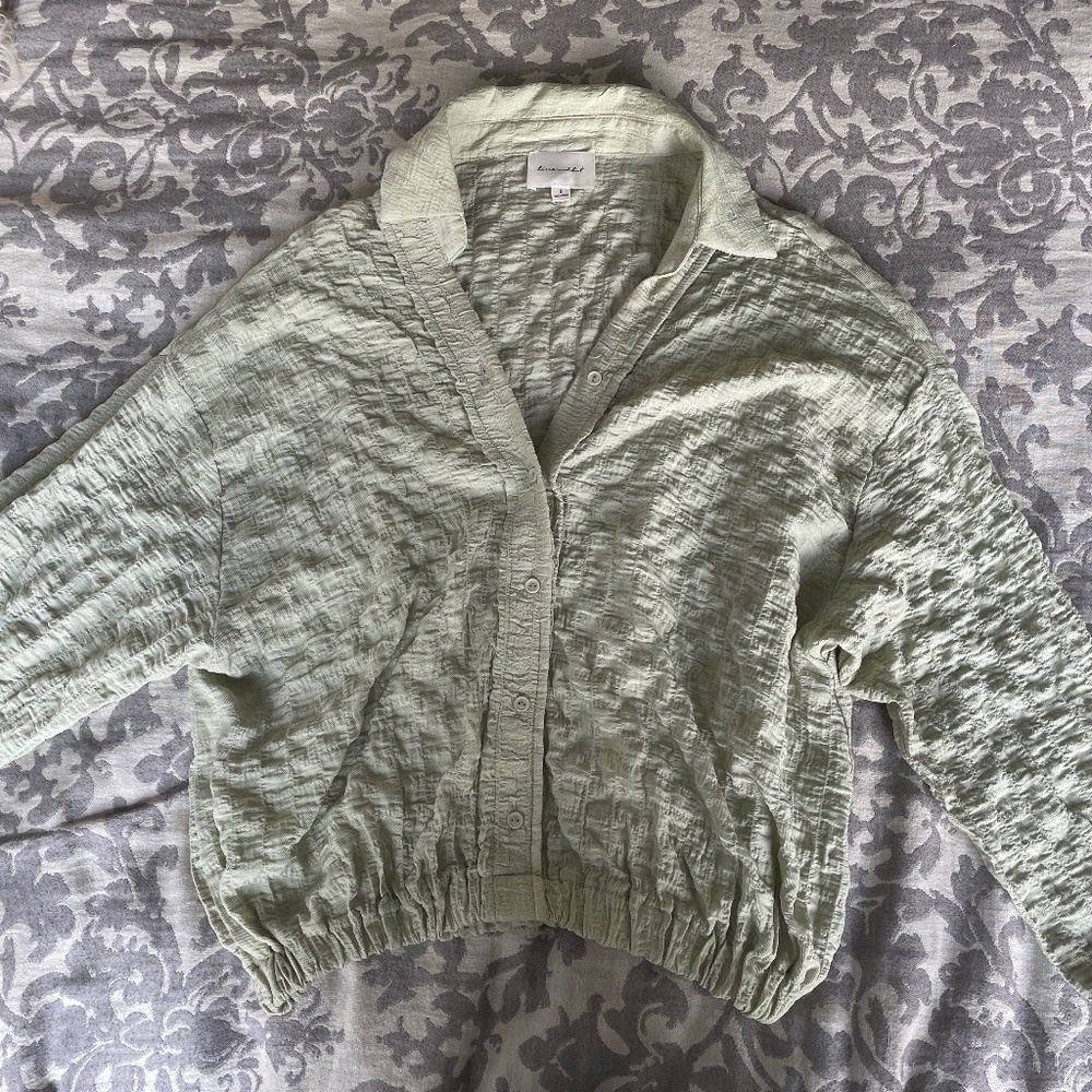 Muted Green Collar Shirt